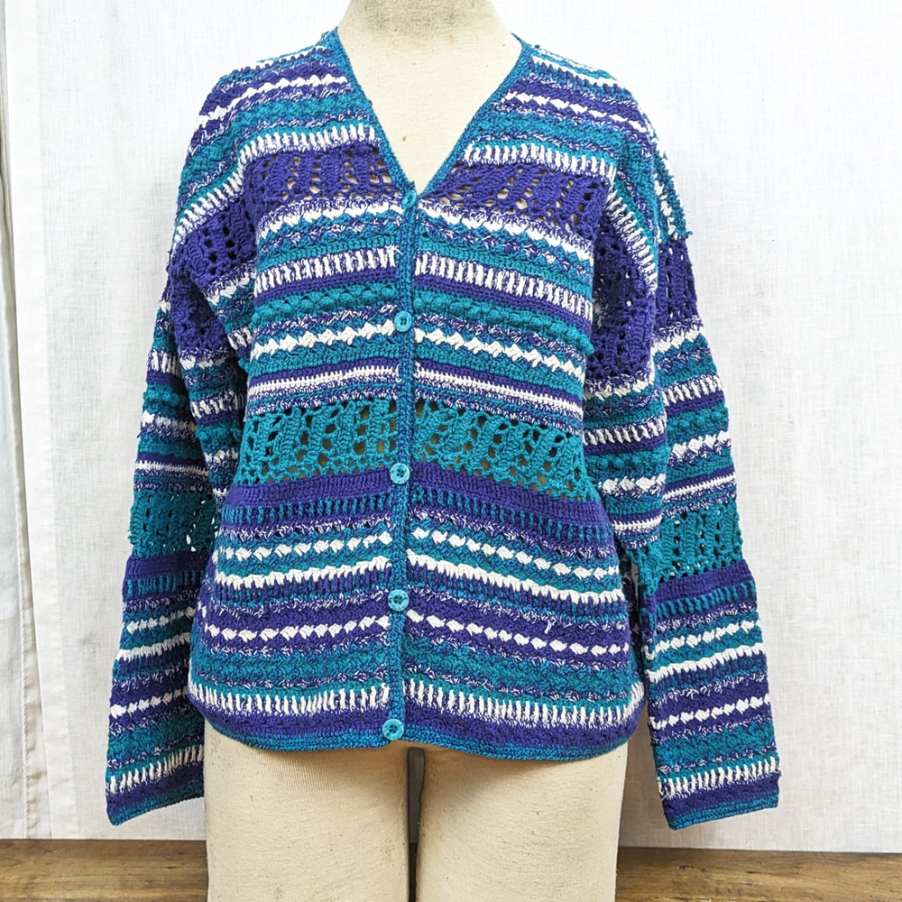 Ladies' Le Moda Vintage Knitted Cardigan Sweater Medium